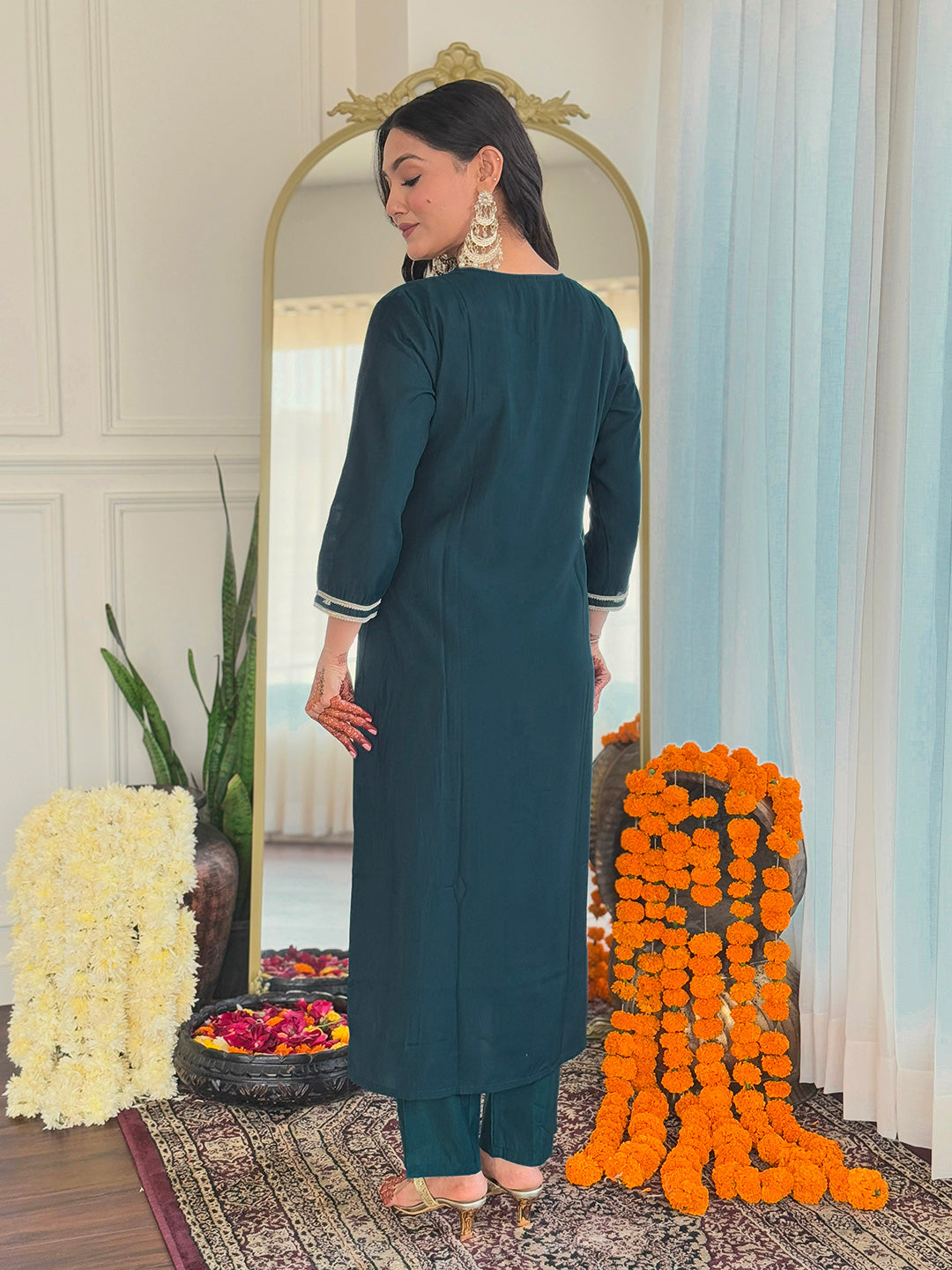 Rama Premium BSY Viscose Embroidered Kurta Set with Dupatta