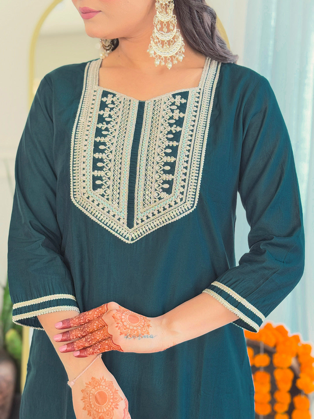 Rama Premium BSY Viscose Embroidered Kurta Set with Dupatta